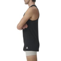 adidas Men Undershirts, 2-Pack - Ergonomic Tank Top 2PK, Active Flex Cotton, sleeveless, plain colour Black M (Medium)