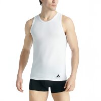 adidas Herren Unterhemden, 2er Pack - Ergonomic Tank Top 2PK, Active Flex Cotton, ärmellos, einfarbig Weiß M