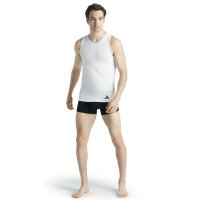 adidas Herren Unterhemden, 2er Pack - Ergonomic Tank Top 2PK, Active Flex Cotton, ärmellos, einfarbig Weiß M