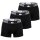 LACOSTE Herren Boxershorts, 3er Pack - Trunks, Cotton Stretch, Logobund Schwarz S