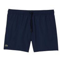 LACOSTE Herren Badeshorts - Swimshorts, Badehose, schnelltrocknend, Logo, uni Dunkelblau 2XL