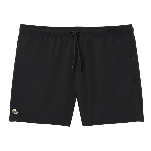LACOSTE Mens Swim Shorts - Swim shorts, swimwear, quick-drying, logo, plain Black M (Medium)
