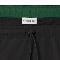 LACOSTE Herren Badeshorts - Swimshorts, Badehose, schnelltrocknend, Logo, uni Schwarz M