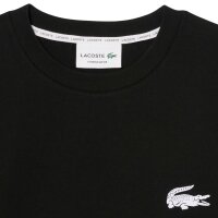 LACOSTE Damen Sweatshirt, Rundhals - Loungewear, Logo, Baumwollmischung, uni Schwarz/Weiß S