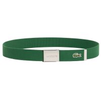 LACOSTE Mens Belt made of Fabric - practical Case, engraved sliding Buckle Closure  Green (Vert) 100 cm