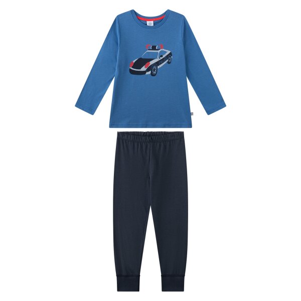 Sanetta boys pyjamas, long - Kids, police, single jersey Blue 104