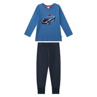 Sanetta boys pyjamas, long - Kids, police, single jersey Blue 104