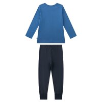 Sanetta Jungen Schlafanzug, lang - Kids, Polizei, Single Jersey Blau 104