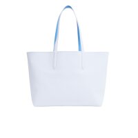 LACOSTE Damen Wendetasche mit Pochete - ANNA Shopping Bag, 35x30x14cm (BxHxT), mehrfarbig Hellblau/Türkisblau