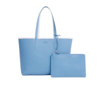 LACOSTE Damen Wendetasche mit Pochete - ANNA Shopping Bag, 35x30x14cm (BxHxT), mehrfarbig Hellblau/Türkisblau
