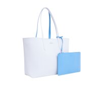 LACOSTE ladies reversible bag with pochete - Shopping Bag, 35x30x14cm (WxHxD), multicoloured Light blue/turquoise blue