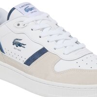 LACOSTE Herren Sneaker - T-Clip Set Indigo Pack, Court, Turnschuhe, Echtleder Weiß/Dunkelblau EUR 42