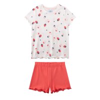 Sanetta Mädchen Schlafanzug, kurz - Kids, Erdbeeren, Pyjama, Single Jersey Rosa/Beige 104