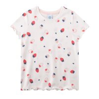 Sanetta Mädchen Schlafanzug, kurz - Kids, Erdbeeren, Pyjama, Single Jersey Rosa/Beige 104