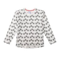 Sanetta Mädchen Schlafanzug, lang - Teens, Stars, Pyjama, Single Jersey Schwarz/Weiß 140