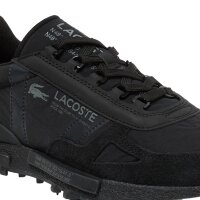 LACOSTE Herren Sneaker - Elite Active Sneakers, Athleisure, Nylon mit Leder Schwarz EUR 42
