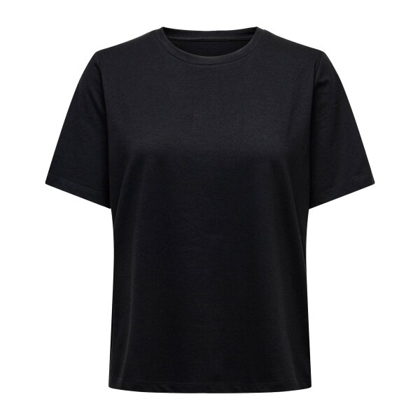ONLY Women T-shirt - ONLONLY TEE, round neck, cotton, plain colour Black L (Large)