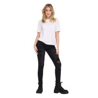 ONLY Damen T-Shirt - ONLONLY TEE, Rundhals, Baumwolle, einfarbig Weiß XS
