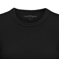 ONLY Women T-shirt - ONLVAL LIFE O-NECK TOP, round neck, cotton, plain colour Black XS (X-Small)