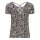 ONLY Damen T-Shirt - ONLBERA BACK LACE UP TO, Rundhals, Viskose Schwarz/Beige S