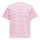 ONLY Women T-shirt - ONLLIVINA LIFE STRIPE TEE, short sleeves, round neck, stripes White/Light pink XS (X-Small)