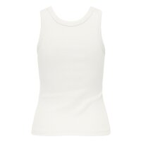 ONLY Damen Tank-Top - ONLVAL LIFE TANKTOP, Baumwolle, Rundhals, Slim Fit Weiß XS