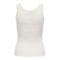 ONLY Damen Top - ONLSARA SHARAI LIFEW TANK TOP, Spitze,  gerippt, Rundhals, Baumwolle Weiß XS