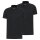 MUSTANG Mens Polo Shirt pack of two - Palco, Organic Cotton, Knit Piqué, Solid Color Black S (Small)