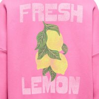 ONLY Damen Sweatshirt - ONLLINY O-NECK PRINT, Rundhals, Back-Print Pink M