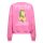 ONLY Damen Sweatshirt - ONLLINY O-NECK PRINT, Rundhals, Back-Print Pink M