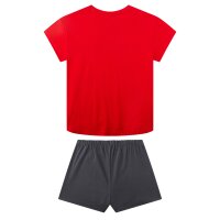 Sanetta Girls Pyjamas, short - teens, Kiss, single jersey, cotton Black/Red 140