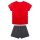 Sanetta Girls Pyjamas, short - teens, Kiss, single jersey, cotton Black/Red 140
