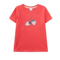 Sanetta Mädchen Schlafanzug, kurz - Kids, Erdbeere, Frottee, Pyjama Orange/Beige 104