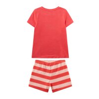 Sanetta Mädchen Schlafanzug, kurz - Kids, Erdbeere, Frottee, Pyjama Orange/Beige 140