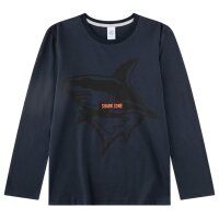 Sanetta Boys Pyjamas, long - Teens, Shark Zone, pyjamas, single jersey, cotton Dark blue 140