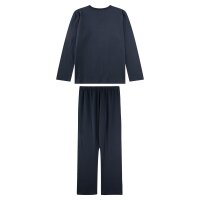 Sanetta Jungen Schlafanzug, lang -  Teens, Shark Zone, Pyjama, Single Jersey, Baumwolle Dunkelblau 140