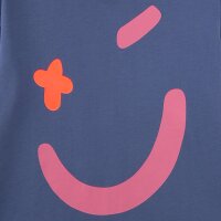 Sanetta Girls Pyjamas, short - Teens, Smiley, Shorty, single jersey, cotton Blue/Pink 140