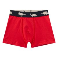 Sanetta Jungen Shorts, 5er Pack -  Kids, Dinos, Single Jersey, Baumwollmischung Blau/Schwarz/Grün/Rot 104