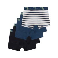 Sanetta Jungen Shorts, 5er Pack -  Kids, Single Jersey, Baumwollmischung Schwarz/Blau/Beige 104