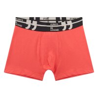 Sanetta Jungen Boxershorts, 5er Pack - Teens, Unterwäsche, Single Jersey, Baumwollmischung Schwarz/Grau/Orange 140