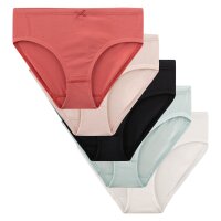 Sanetta Mädchen Rioslips 5er Pack - Teens, Slips, Single Jersey, Baumwollmischung Rosa/Schwarz/Hellblau 140