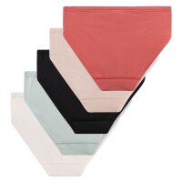 Sanetta Mädchen Rioslips 5er Pack - Teens, Slips, Single Jersey, Baumwollmischung Rosa/Schwarz/Hellblau 140