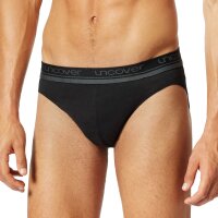 UNCOVER by SCHIESSER Mens Briefs, 10-Pack – Rio Briefs, Single Jersey, Plain Colour Black L (Large)
