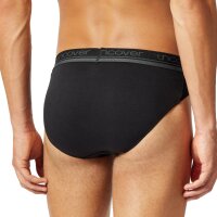 UNCOVER by SCHIESSER Mens Briefs, 10-Pack – Rio Briefs, Single Jersey, Plain Colour Black L (Large)