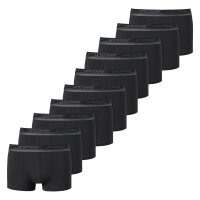 UNCOVER by SCHIESSER Herren Boxershorts, 10er Pack - Shorts, Single Jersey, einfarbig Schwarz L