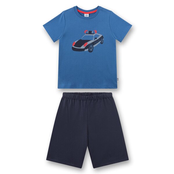 Sanetta Boys Pyjamas, short - Kids, police, pyjamas, single jersey, cotton Blue 104
