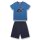 Sanetta Jungen Schlafanzug, kurz - Kids, Polizei, Pyjama, Single Jersey, Baumwolle Blau 104