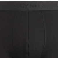 OLYMP Mens Boxer Shorts, 6-Pack - Trunks, Cotton Stretch, Logo, Plain Black S (Small)