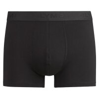 OLYMP Mens Boxer Shorts, 6-Pack - Trunks, Cotton Stretch, Logo, Plain Black S (Small)