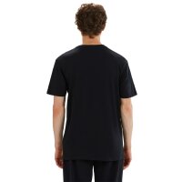 ellesse Herren T-Shirt - PRADO 2, Kurzarm, Rundhals, Logo-Print, Baumwolle, einfarbig Schwarz M